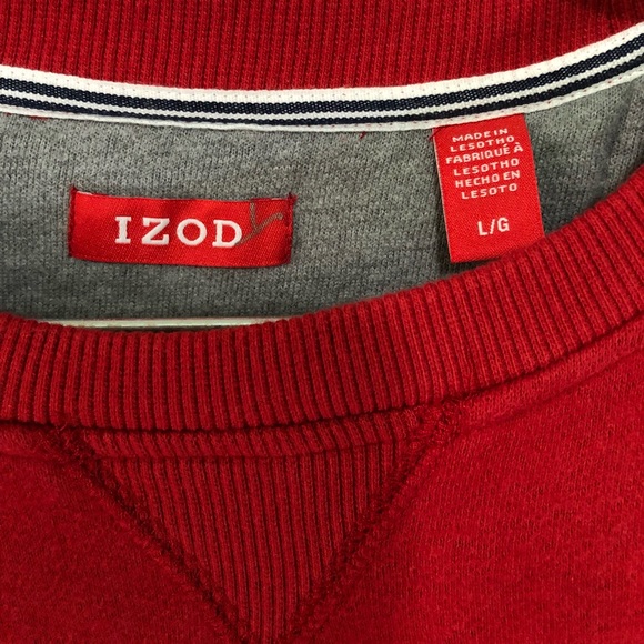 Izod Men’s Soft Red Sweatshirt Pullover – Size L – EUC – NWOT - Picture 5 of 11